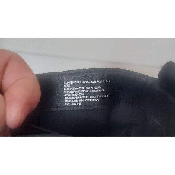 Steve Madden Women's Black Checker Lug Sole Combat Boots/ NWOB, Size 6M - Picture 9 of 9